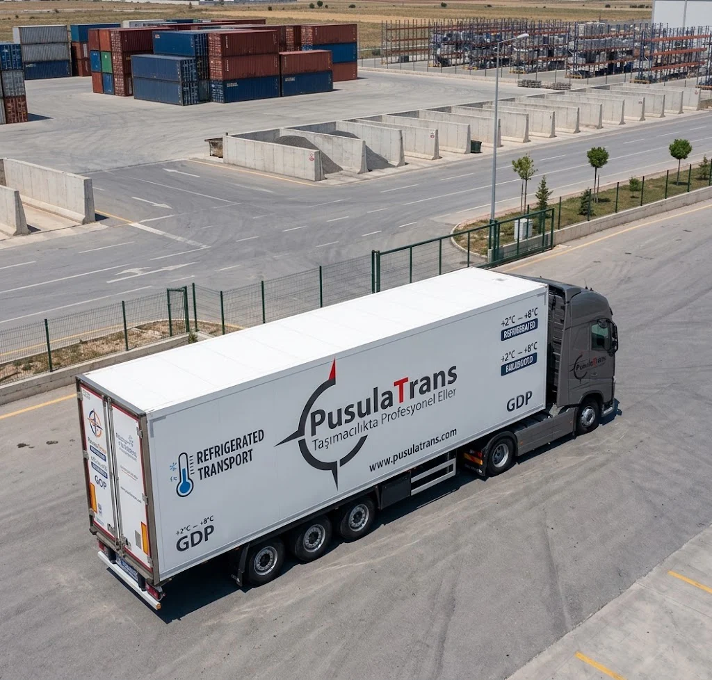 Pusula Trans sıcaklık kontrollü sağlık lojistiği tırı